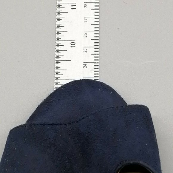 Gatuxus Womens Kitten Heel Peep Toe T-Strap‎ Pump Cushioned Navy Blue EUR 40 - Picture 5 of 9